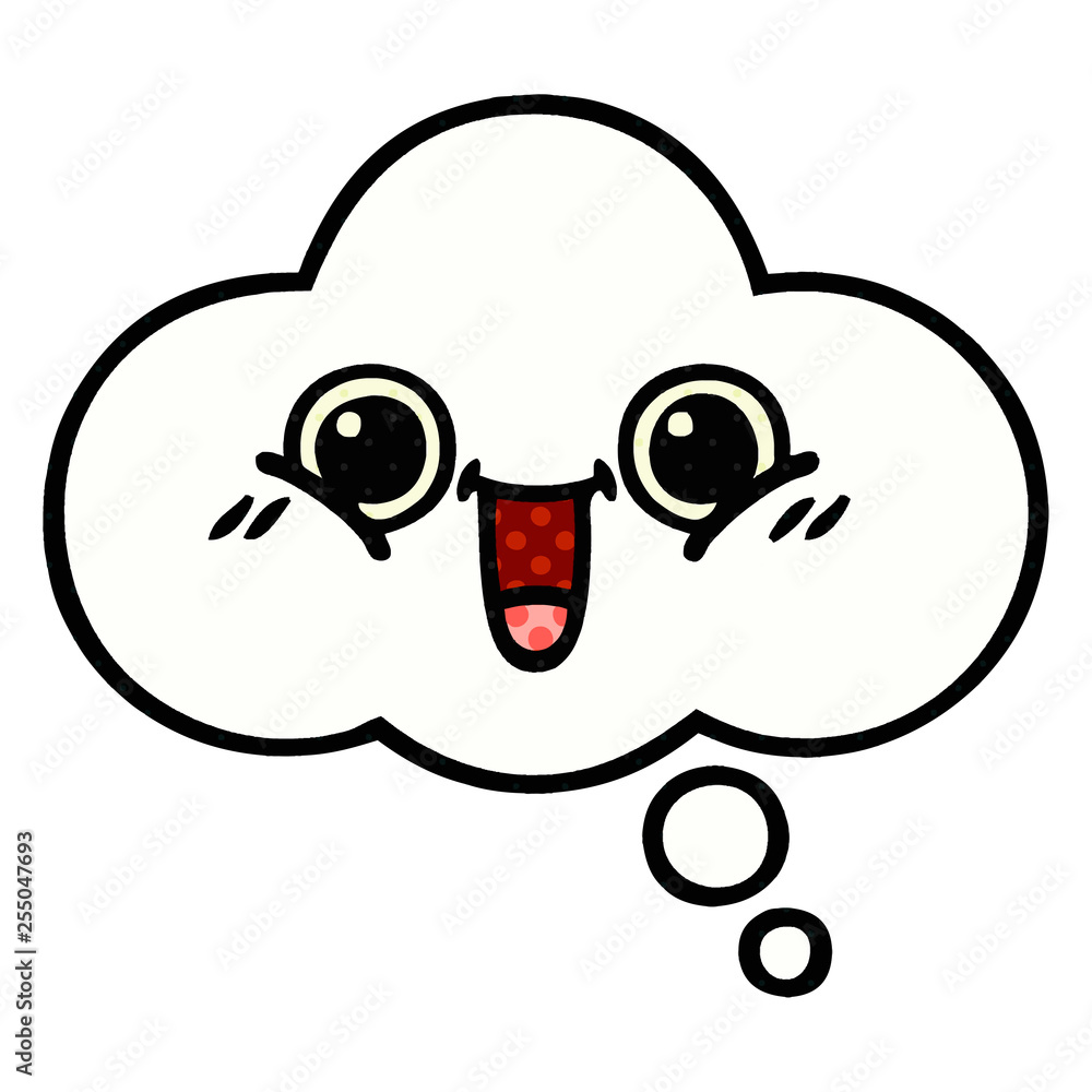 Naklejka premium comic book style cartoon thought bubble