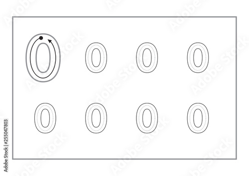 Free handwriting pages for writing numbers Learning numbers, Numbers tracing worksheet for kindergarten vector