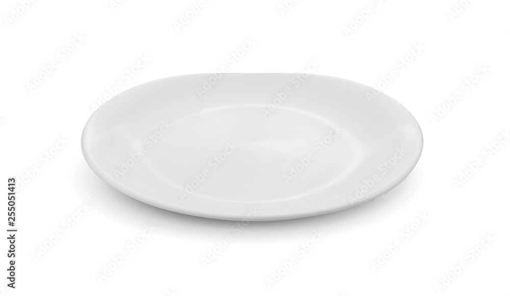 white plate ceramic on white background. white plate ceramic on white background.