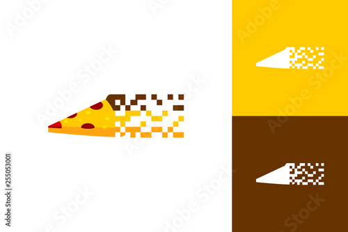 Pixel Fast Food Logo Inspiration Template