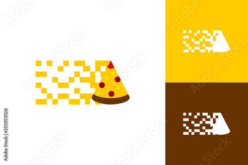 Pixel Fast Food Logo Inspiration Template