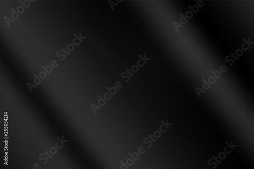 Abstract black gredient metal color theme satin texture background. Lighting effects of flash. Blurred vector background with light glare.