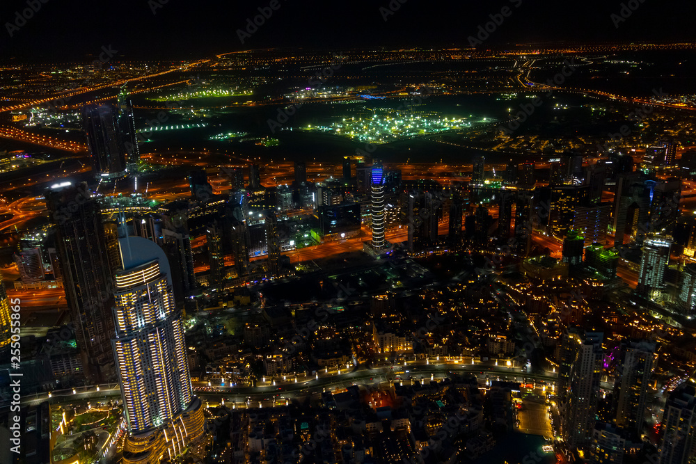 View from the tower of Burj Khalifa View from the tower of Burj Khalifa
