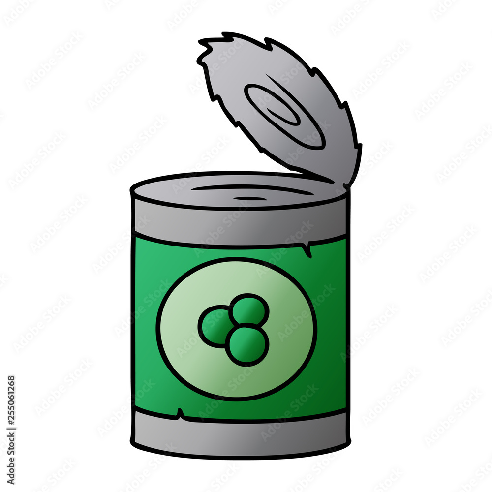 gradient cartoon doodle of a can of peaches gradient cartoon doodle of a can of peaches