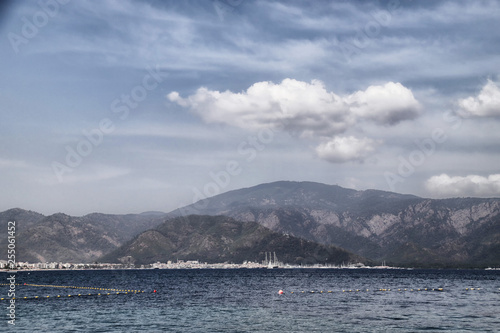 Landscape with sea and mountain in a summer day © keleny