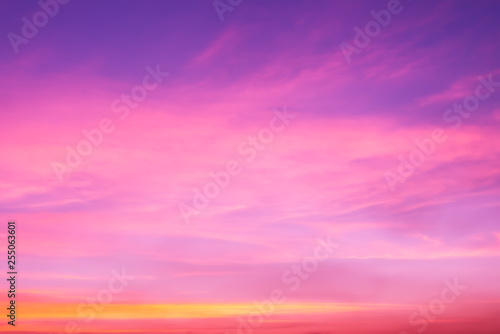 Abstract background with colorful sky and clouds with copy space for text or image © prasith