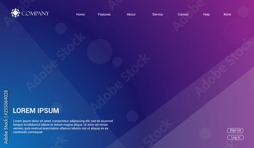 Website template for websites, or apps. modern minimal. eps 10