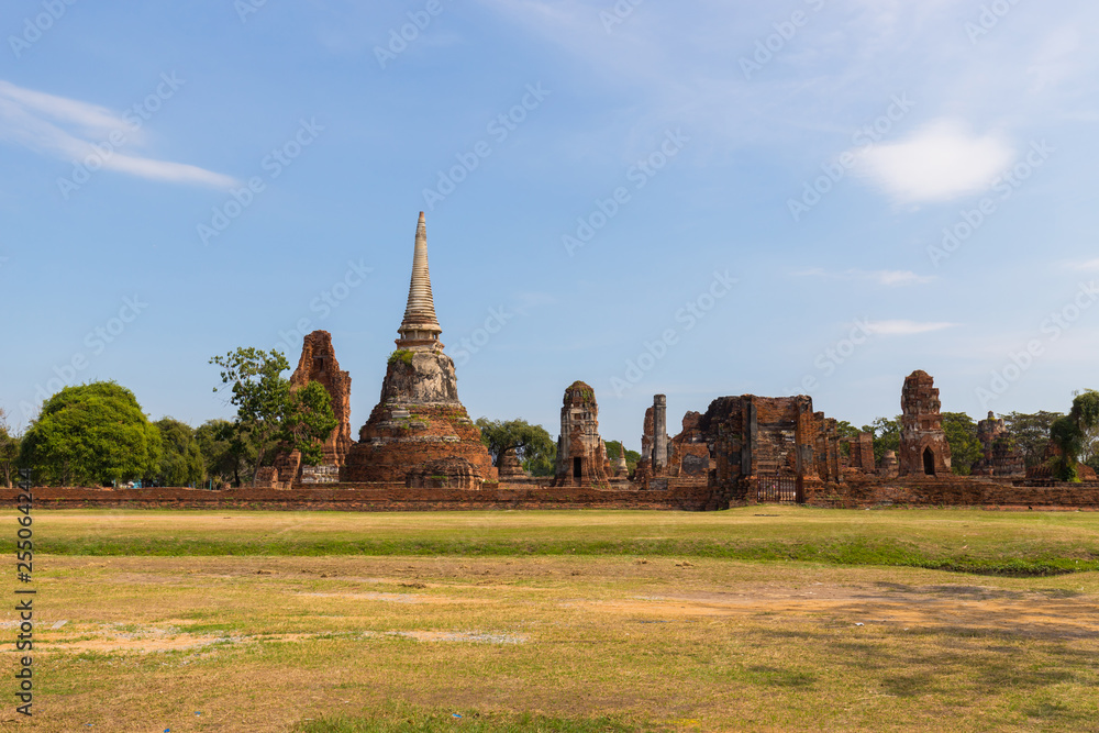 Ayutthaya Historical Park covers the ruins of the old city of Ayutthaya,  Wat Mahathat.