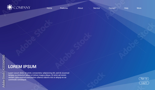 Website template for websites, or apps. modern minimal. eps 10