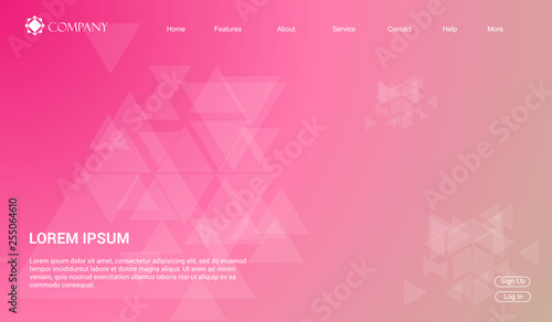 Website template for websites, or apps. modern minimal. eps 10