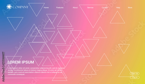 Website template for websites, or apps. modern minimal. eps 10