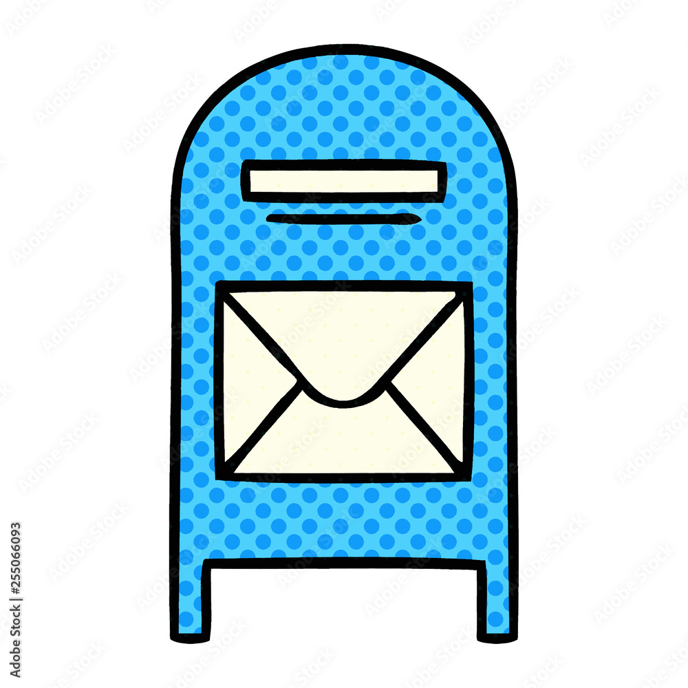 comic book style cartoon mail box comic book style cartoon mail box