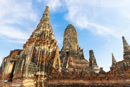 Ayutthaya historical park covers the ruins of the old city of Ayutthaya  Wat Chaiwatthanaram.