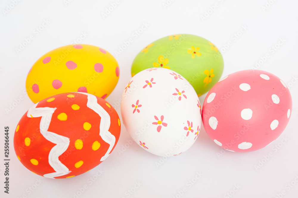 Beautiful Easter Group egg multicolor isolate Beautiful Easter Group egg multicolor isolate