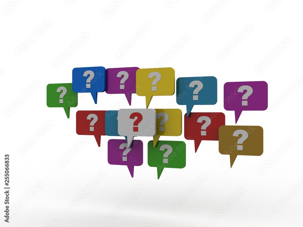 3d rendering question mark 3d rendering question mark