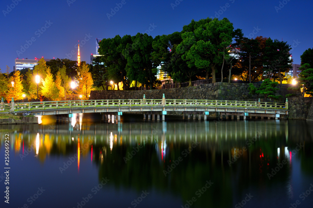 皇居和田倉橋夜景