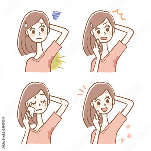 脇の下　汗のケア　女性　セット