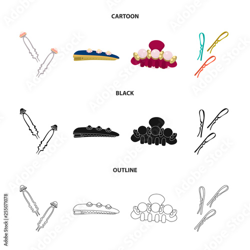 Isolated object of beauty and fashion symbol. Collection of beauty and female stock vector illustration.