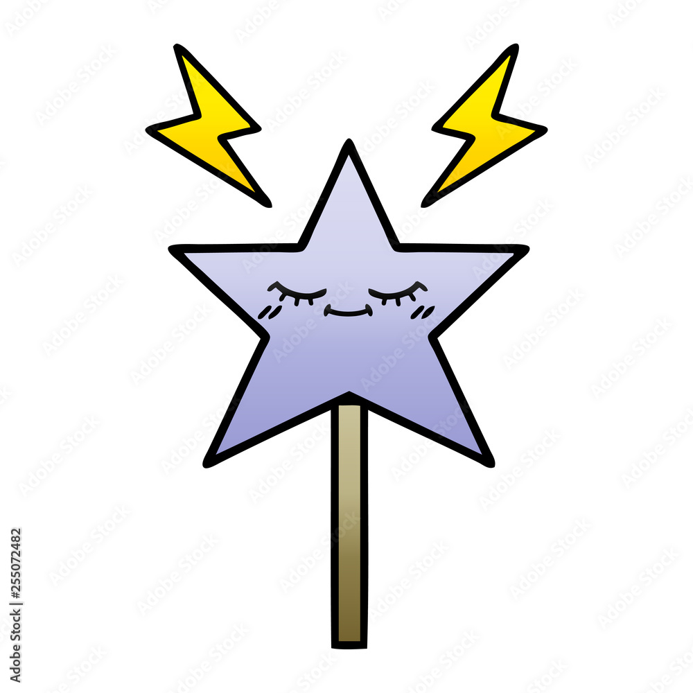 gradient shaded cartoon magic wand gradient shaded cartoon magic wand