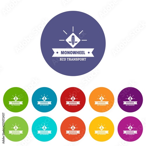 Lifestyle mono wheel icons color set vector for any web design on white background