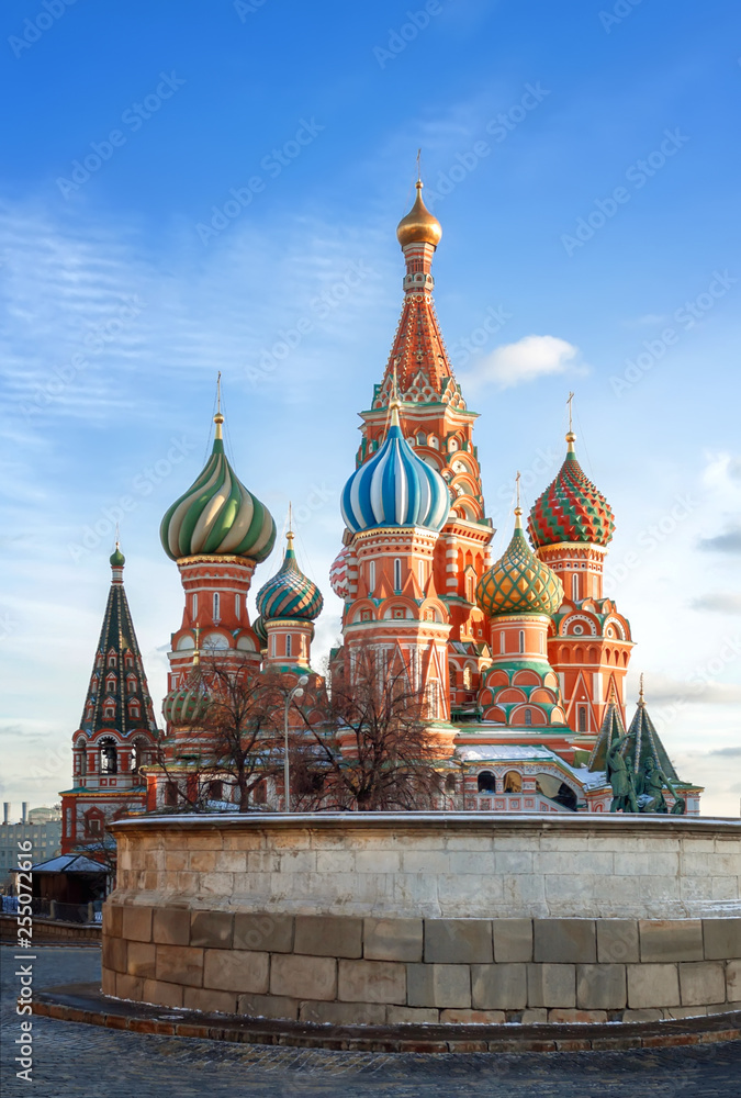 St. Basil's Cathedral on Red Square. UNESCO World Heritage Site. Monument of Russian architecture.