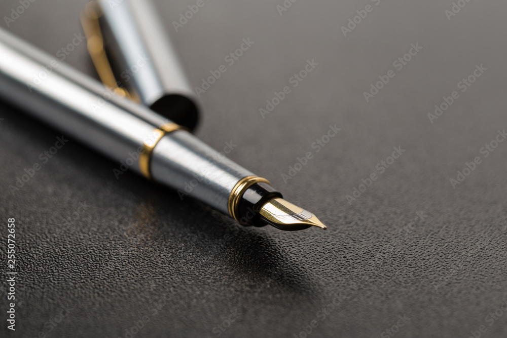 Fountain pen with clipping path on black background Fountain pen with clipping path on black background