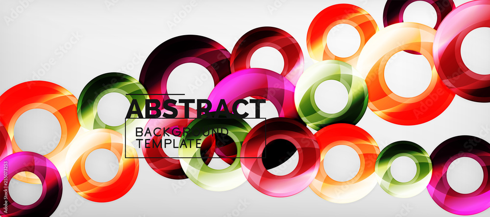 Glossy circles geometric background Glossy circles geometric background