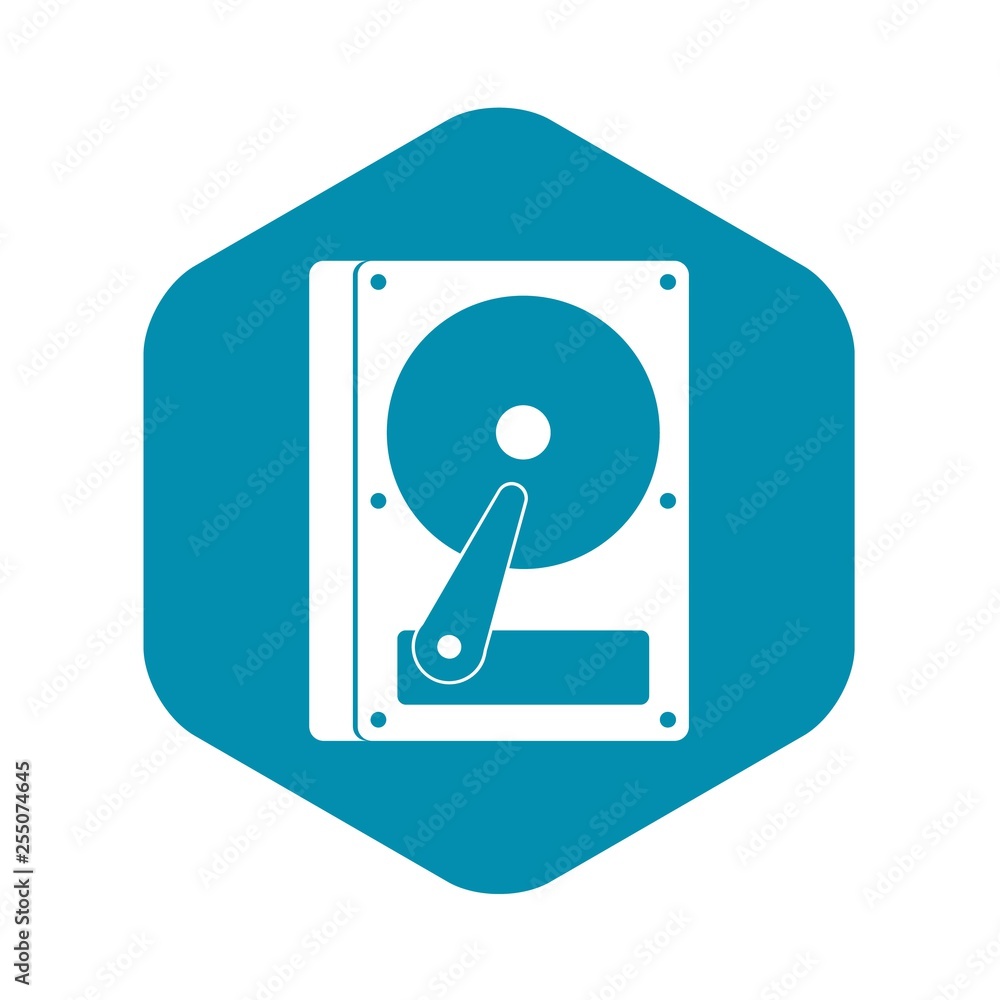 HDD icon in simple style isolated on white background HDD icon in simple style isolated on white background