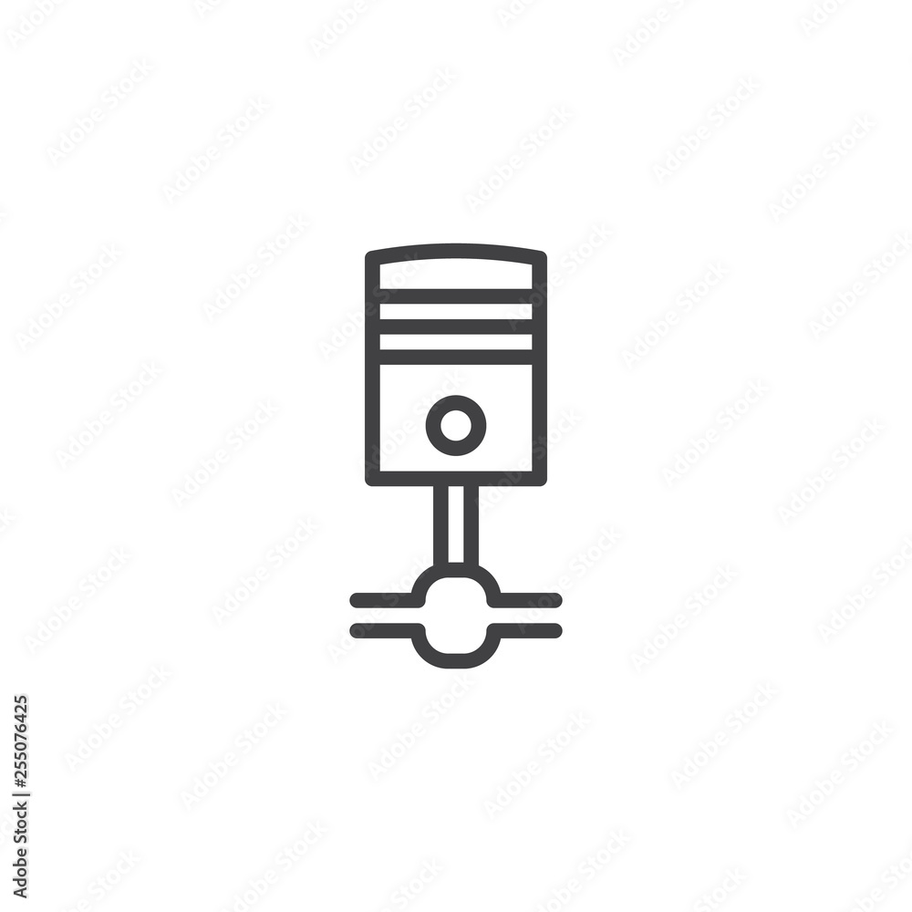 Car piston line icon. linear style sign for mobile concept and web design. Piston engine outline vector icon. Symbol, logo illustration. Pixel perfect vector graphics Car piston line icon. linear style sign for mobile concept and web design. Piston engine outline vector icon. Symbol, logo illustration. Pixel perfect vector graphics