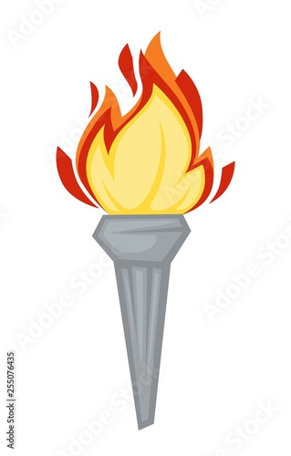Torch Greek symbol Olympic games attribute fire or flame