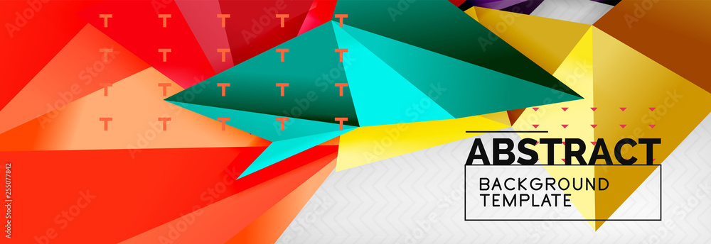 Triangles background techno template Triangles background techno template