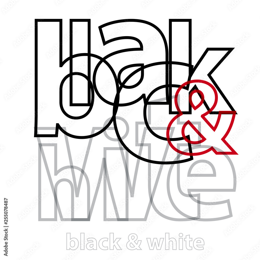 Vector black and white. Broken text Vector black and white. Broken text