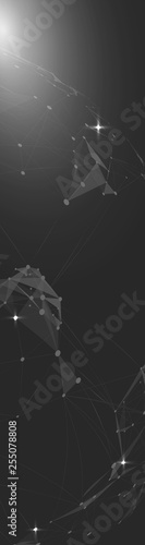 Vector global shaped social network vertical banner template background