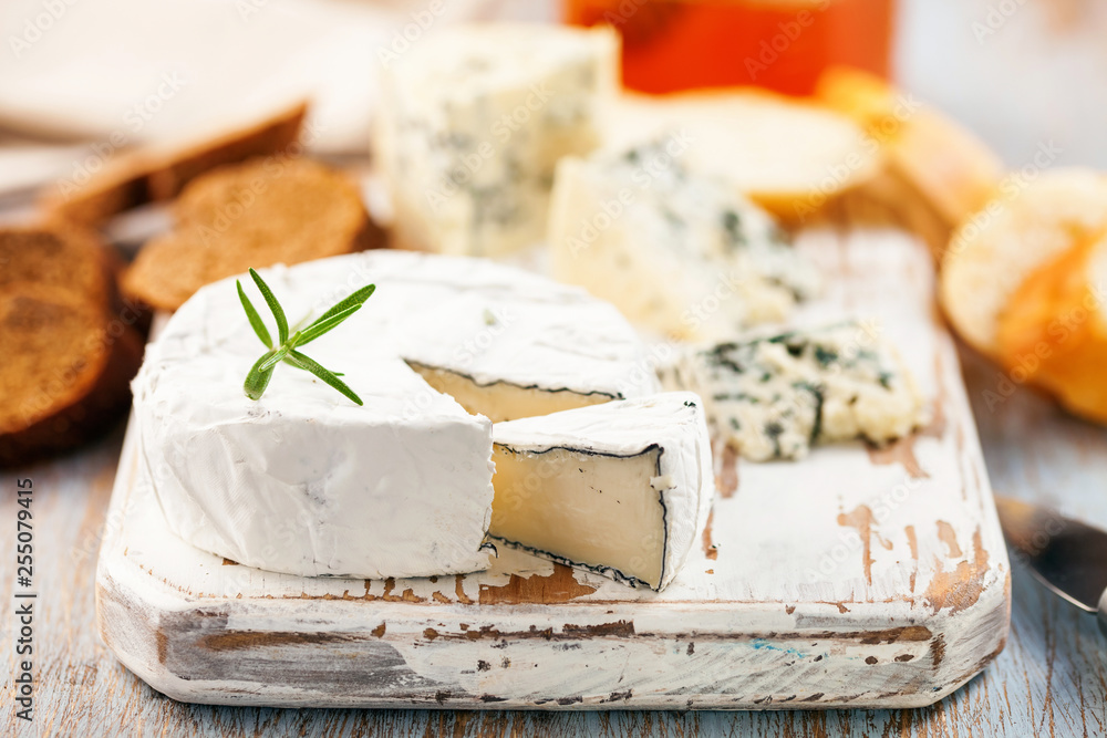 Cheese Brie Noir with honey Cheese Brie Noir with honey