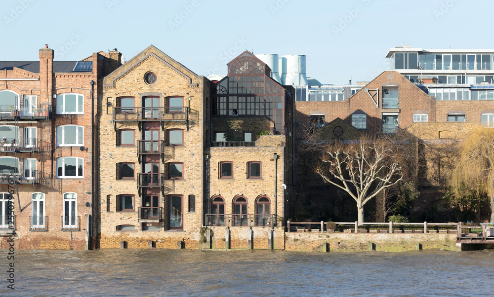 Renovated industrial building along the Thames