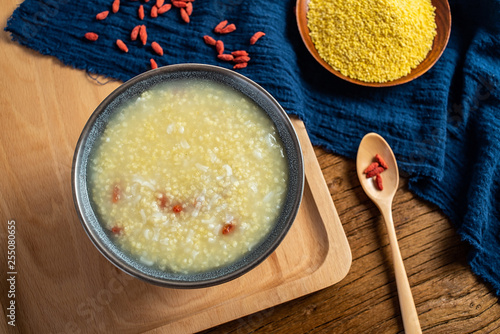 a bowl of nutritious glutinous rice porridge