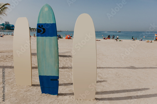 surfboards on the beach place