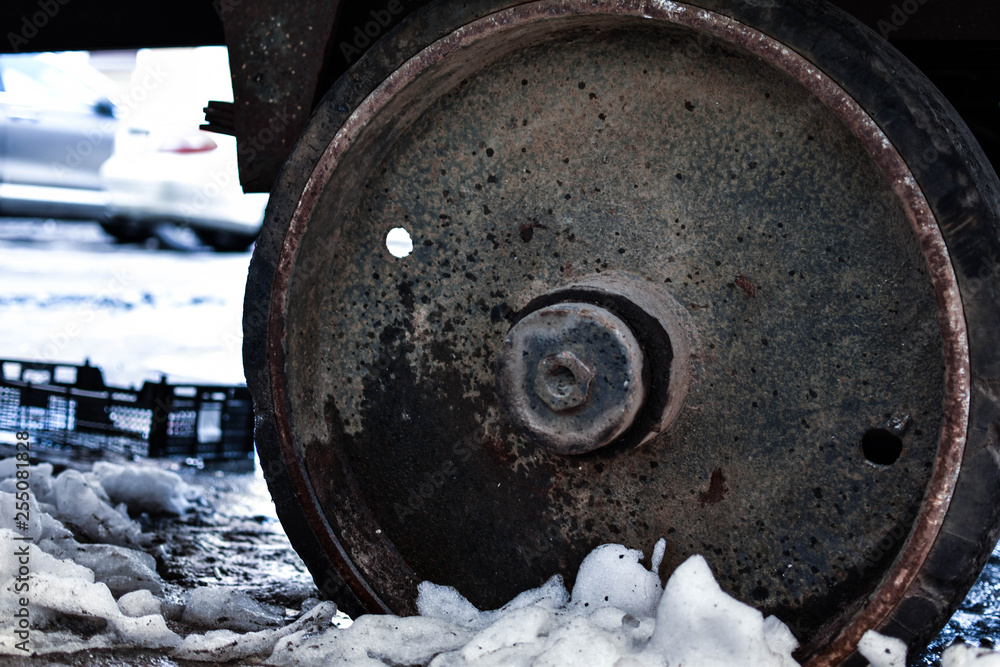 old rusty wheel