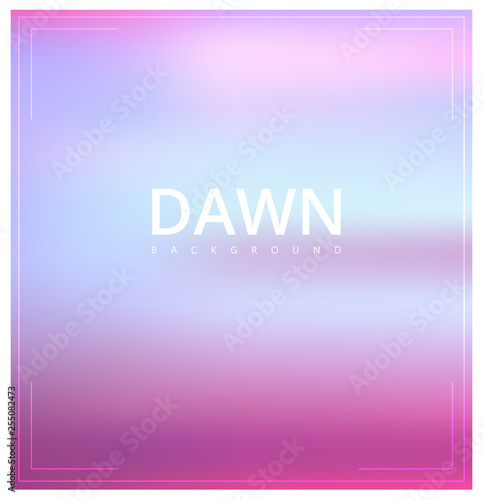 Dawn background. Spectrum poster in pink and blue gradient colors.