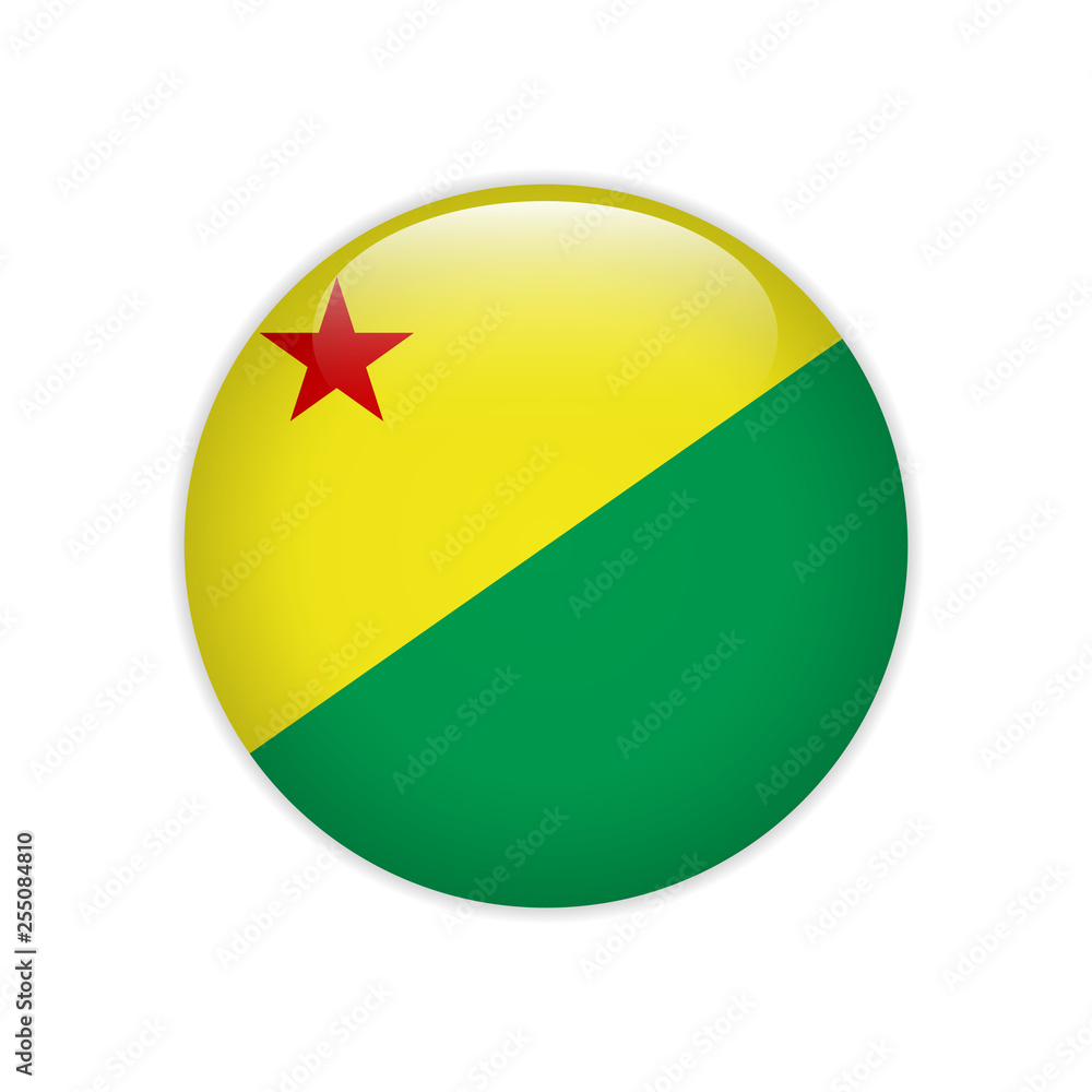 Fototapeta premium Flag Bandeira do Acre on button