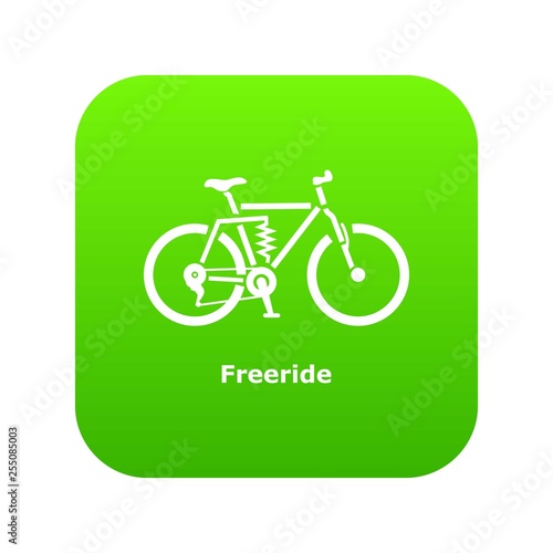 Freeride bike icon. Simple illustration of freeride bike vector icon for web