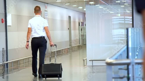 KIEV, UKRAINE - SEPTEMBER 6, 2018: pilot is boarding, flight preparation