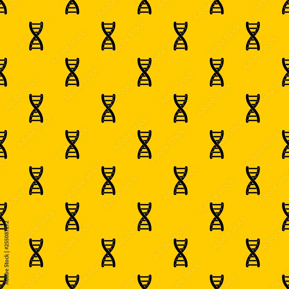 DNA strand pattern seamless vector repeat geometric yellow for any design