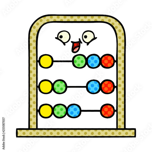 comic book style cartoon abacus