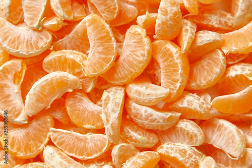 Tangerine segments texture background