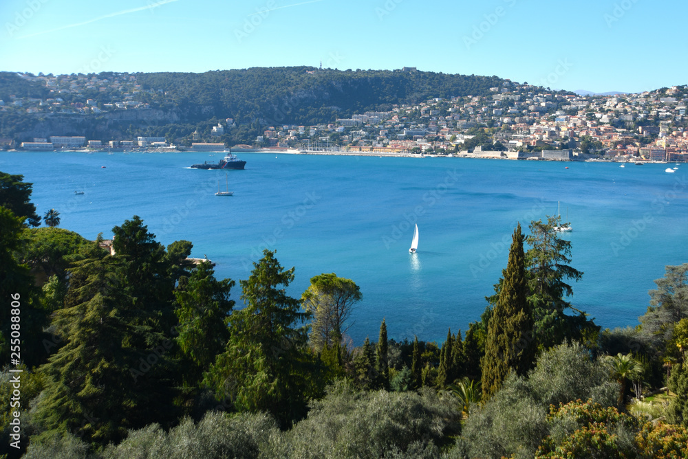 French riviera. View on Villefranche sur mer, France