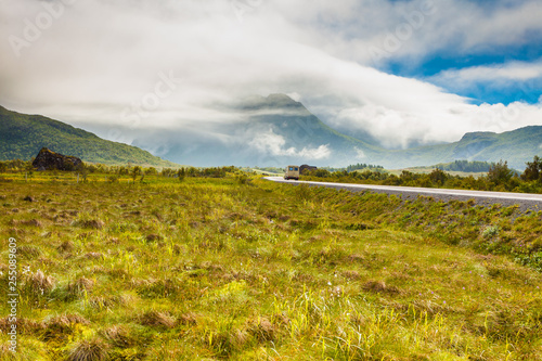 Gimsoya island landscape Lofoten Norway