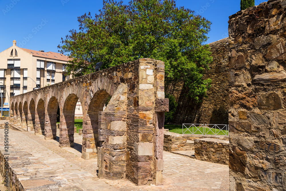 Astorga, Spain. Ancient Aqueduct Ruins