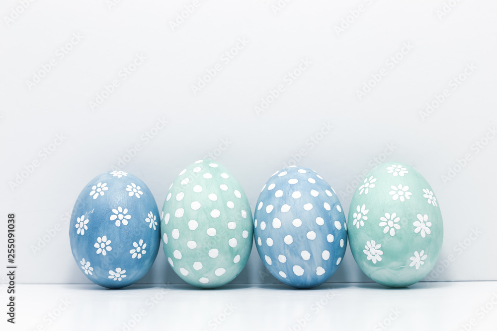 Easter eggs isolated on white background, Christian holiday of celebrates the belief in the resurrection of Jesus Christ Easter eggs isolated on white background, Christian holiday of celebrates the belief in the resurrection of Jesus Christ