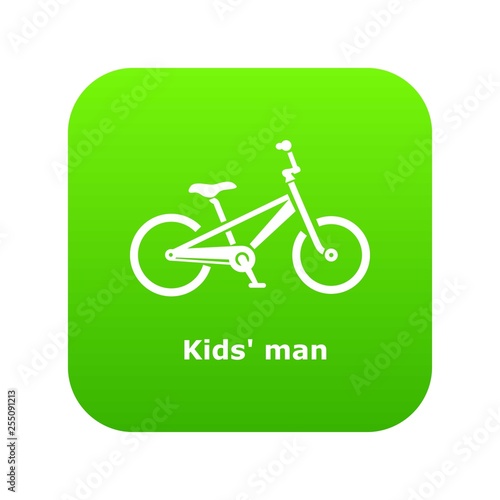 Kids man bike icon. Simple illustration of kids man bike vector icon for web